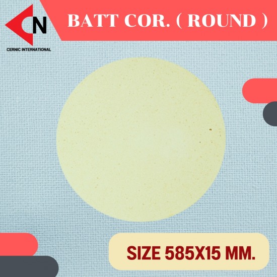 BATT COR.(ROUND) 585X15 MM. แผ่นทนไฟคอร์เดียไรด์