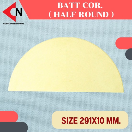 BATT COR.(HALF ROUND) 291X10 MM. แผ่นทนไฟคอร์เดียไรด์แบบครึ่งวงกลม