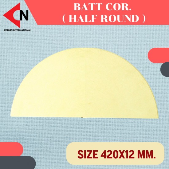 BATT COR.(HALF ROUND) 420X12 MM. แผ่นทนไฟคอร์เดียไรด์แบบครึ่งวงกลม