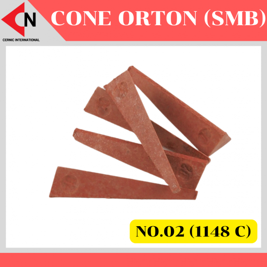 CONE ORTON (SMB) NO.02 โคนวัดอุณหภูมิ สำหรับตรวจสอบเตาเผาเซรามิค