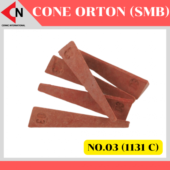 CONE ORTON (SMB) NO.03 โคนวัดอุณหภูมิ สำหรับตรวจสอบเตาเผาเซรามิค