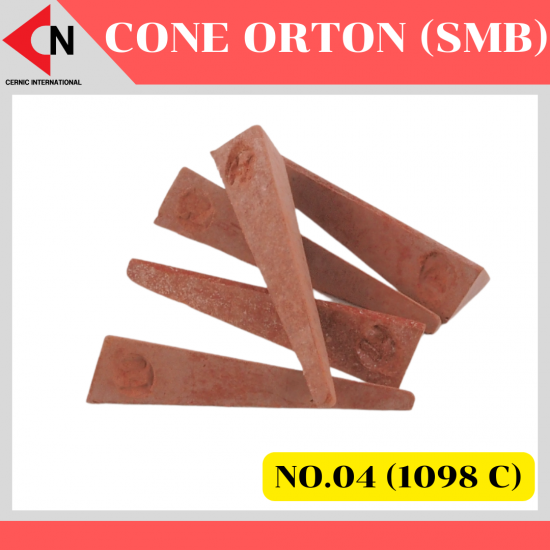 CONE ORTON (SMB) NO.04 โคนวัดอุณหภูมิ สำหรับตรวจสอบเตาเผาเซรามิค