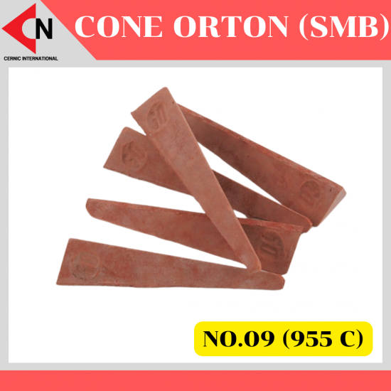 CONE ORTON (SMB) NO.09 โคนวัดอุณหภูมิ สำหรับตรวจสอบเตาเผาเซรามิค