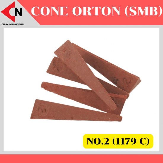 CONE ORTON (SMB) NO.2 โคนวัดอุณหภูมิ สำหรับตรวจสอบเตาเผาเซรามิค