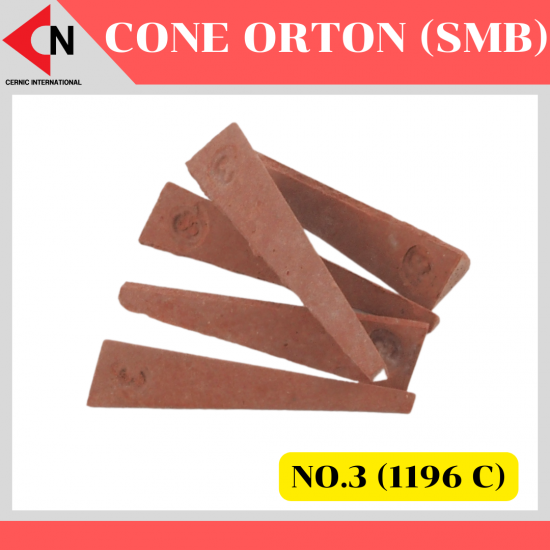 CONE ORTON (SMB) NO.3 โคนวัดอุณหภูมิ สำหรับตรวจสอบเตาเผาเซรามิค