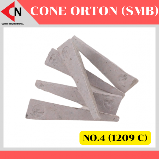 CONE ORTON (SMB) NO.4 โคนวัดอุณหภูมิ สำหรับตรวจสอบเตาเผาเซรามิค