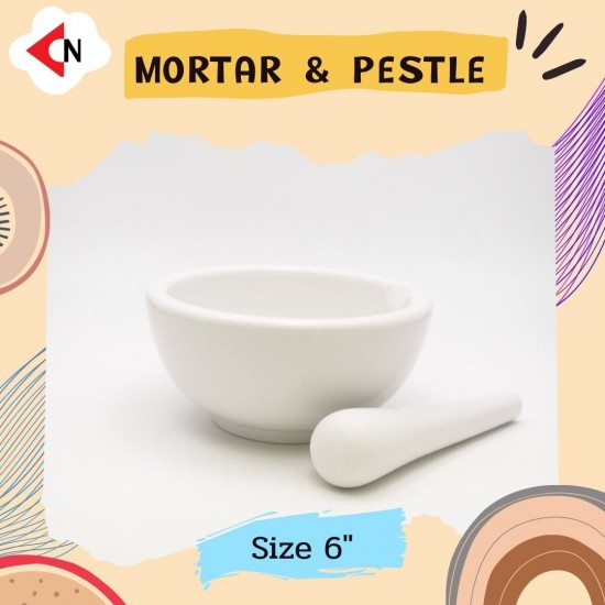 MORTAR & PESTLE 6" ครกบดเคมี