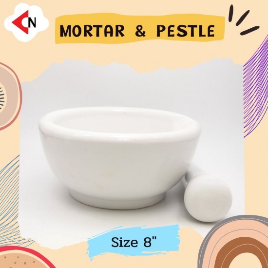 MORTAR & PESTLE 8" ครกบดเคมี