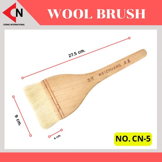 WOOL BRUSH NO.CN-5  แปรงสำหรับทาสีหรือเคลือบในงานเซรามิก