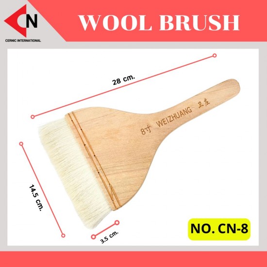 WOOL BRUSH NO.CN-8  แปรงสำหรับทาสีหรือเคลือบในงานเซรามิก