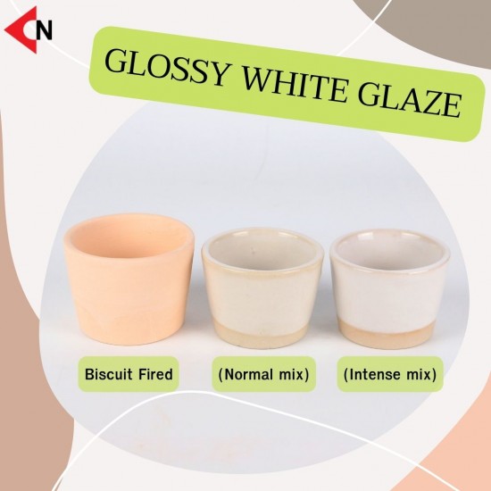 Glossy White Glaze 980C  เคลือบใส เคลือบเซรามิคชนิดผง บรรจุ 1 กิโลกรัม