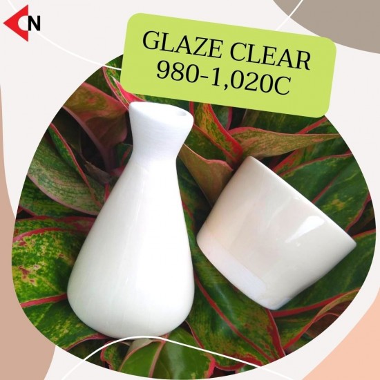 Clear Glaze 890-1020 C เคลือบใส เคลือบเซรามิคชนิดผง บรรจุ 1 กิโลกรัม
