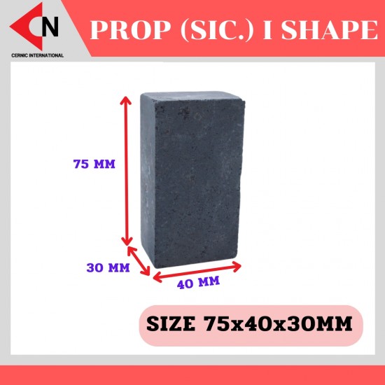 PROP SIC. SQUARE SHAPE 75x40x30MM อิฐทนไฟ เนื้อซิลิคอนคาร์ไบด์