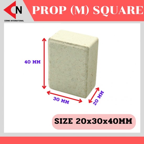 PROP M.(SQUARE) SHAPE 20x30x40 MM อิฐทนไฟ เนื้อมัลไลท์