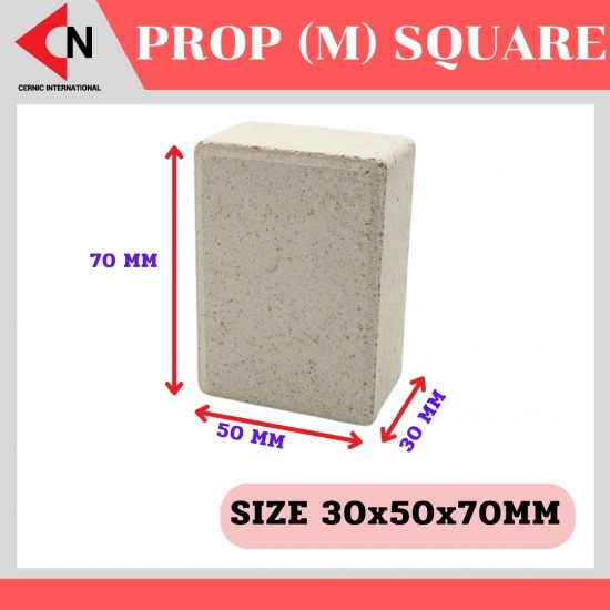 PROP M.(SQUARE) SHAPE 30x50x70 MM อิฐทนไฟ เนื้อมัลไลท์