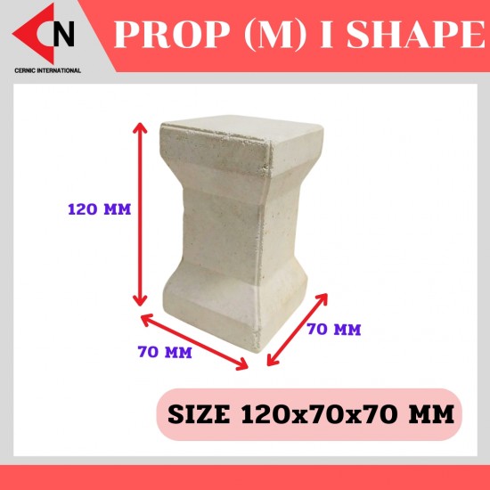 PROP MULLITE I SHAPE 120x70x70 MM  อิฐทนไฟ เนื้อมัลไลท์