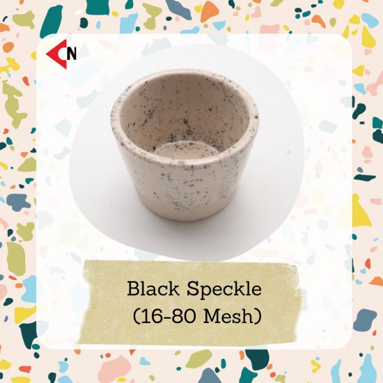 SPECKLE 16-80 MESH BLACK (JAPAN)  เม็ดสเปคเคิลสีดำ