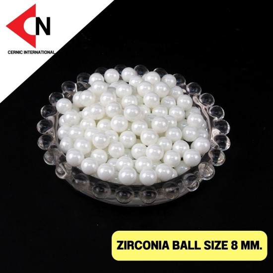 Zirconia ball Size 8 mm. ลูกบดเซอร์โคเนีย บรรจุ 1 กก.