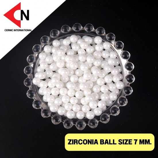 Zirconia ball Size 7 mm. ลูกบดเซอร์โคเนีย บรรจุ 1 กก.
