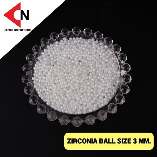 Zirconia ball Size 3 mm. ลูกบดเซอร์โคเนีย บรรจุ 1 กก.