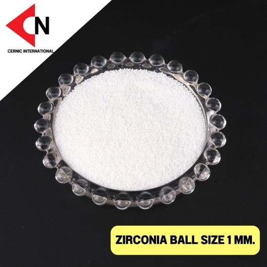 Zirconia ball Size 1 mm. ลูกบดเซอร์โคเนีย บรรจุ 1 กก.