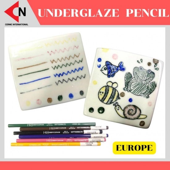 Underglaze pencil (Europe) NO.Yellow ดินสอสีเขียนใต้เคลือบ